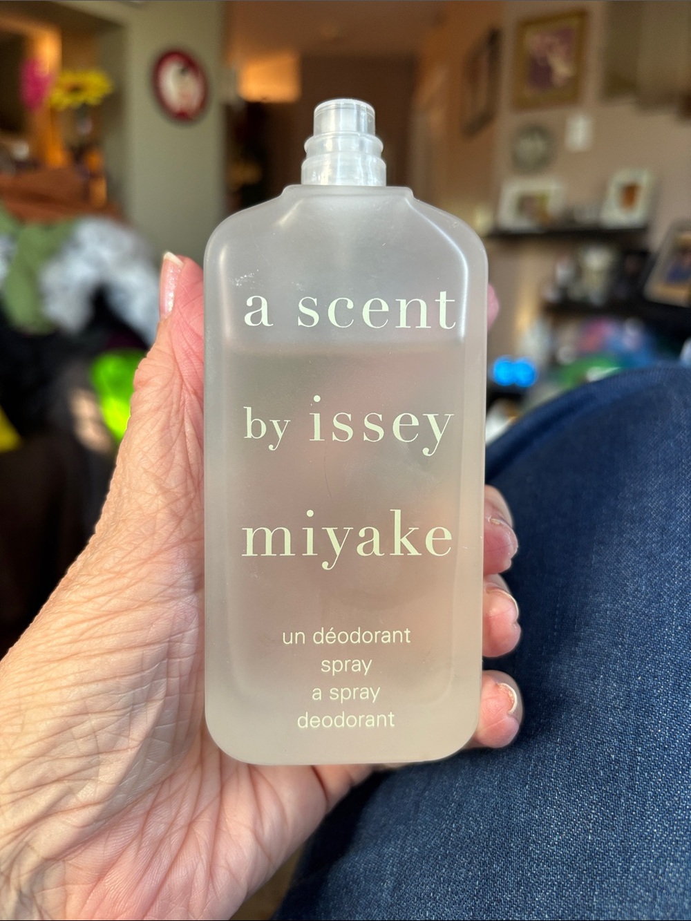 Issey Miyake A Scent a Spray Deodorant Frosted Clear Spray Bottle 100ml.